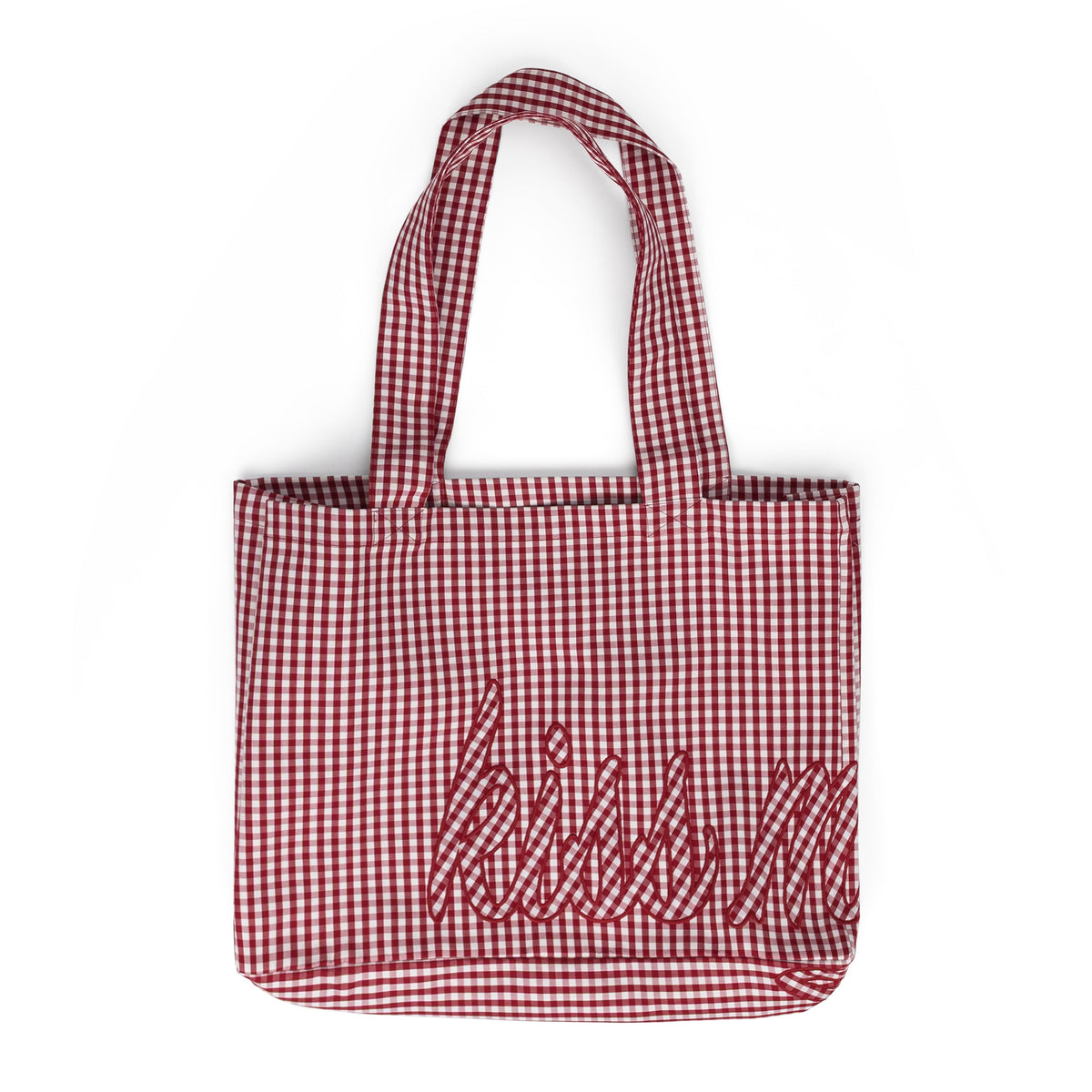 Red / White Kiss My Grits Gingham Tote Bag
