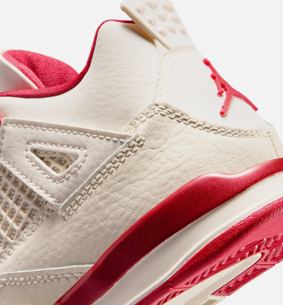 Air Jordan 4 Retro Valentine's Day Preschool Shoes - Ivory/Red
