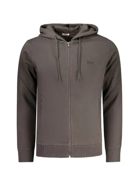 RIFLE zip-up embroidered-logo hoodie