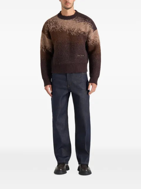 Manière De Voir ombre wool crewneck sweater