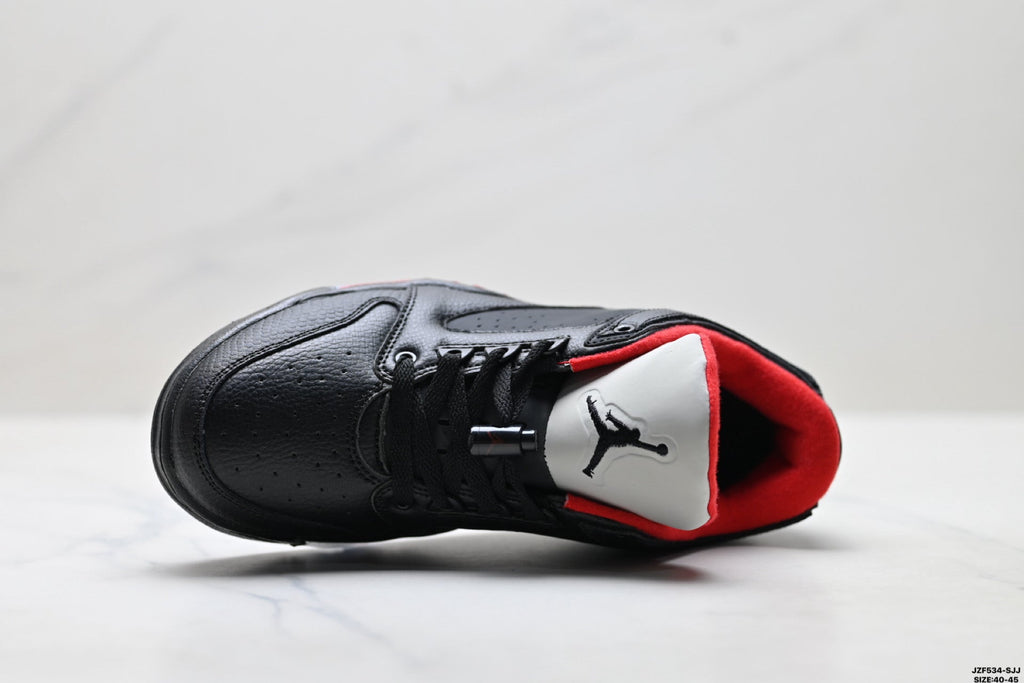 Air Jordan 5 Low Black Fire Red Sneakers