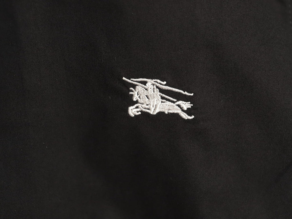 Burberry Equestrian Emblem Long-Sleeve Shirt - Black